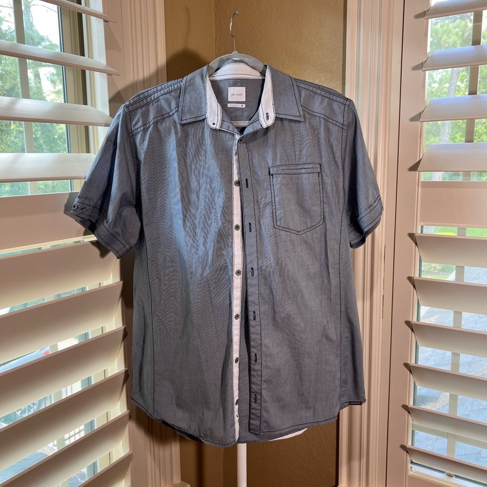 J.B. Holt Men's Casual Button Down Shirt - Gray